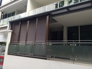 Aluminum composite roofing and aluminium sliding louvres door