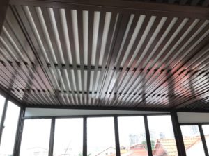 Aluminium composite shelter and trellis